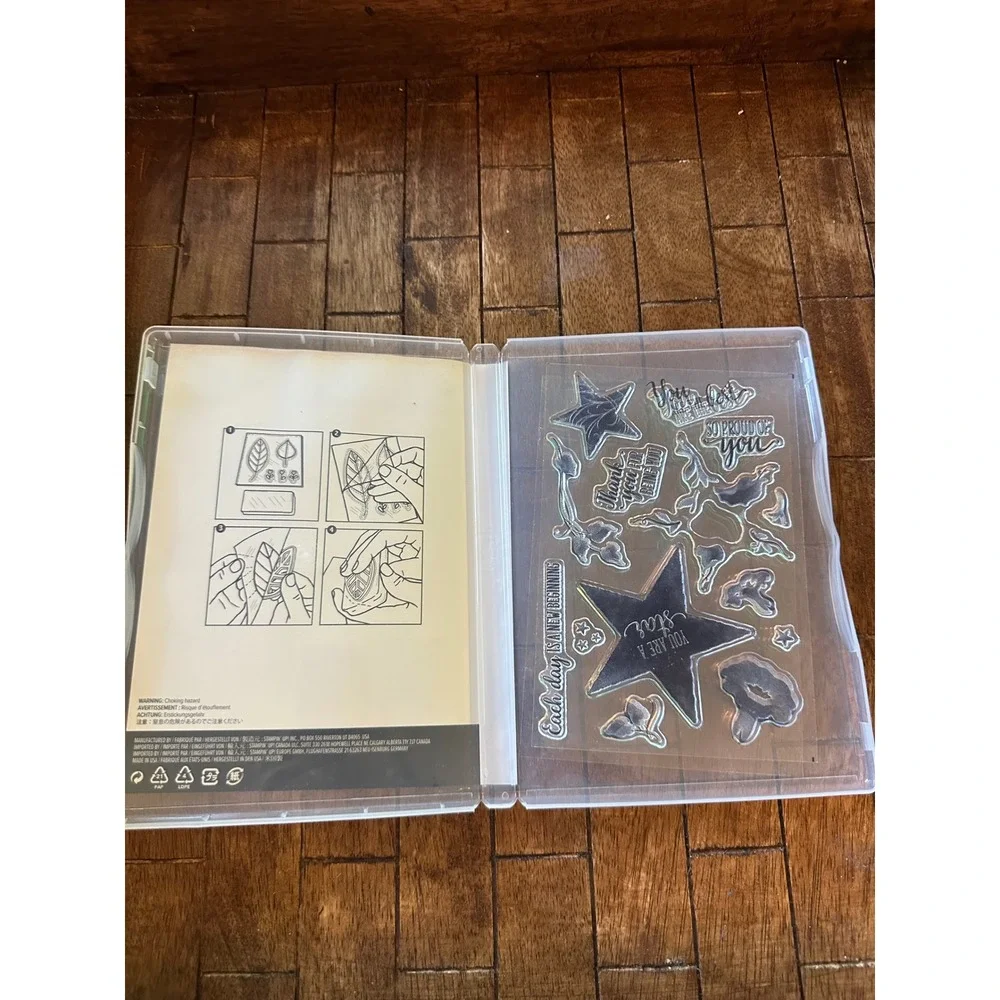 Stampin Up Morning Star Photopolymer Stamp Set 14 Pieces Stars Floral Sentiments
